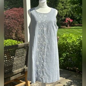 CYNTHIA STEEFE Cotton/Linen Blend Sleeveless Summer Dress